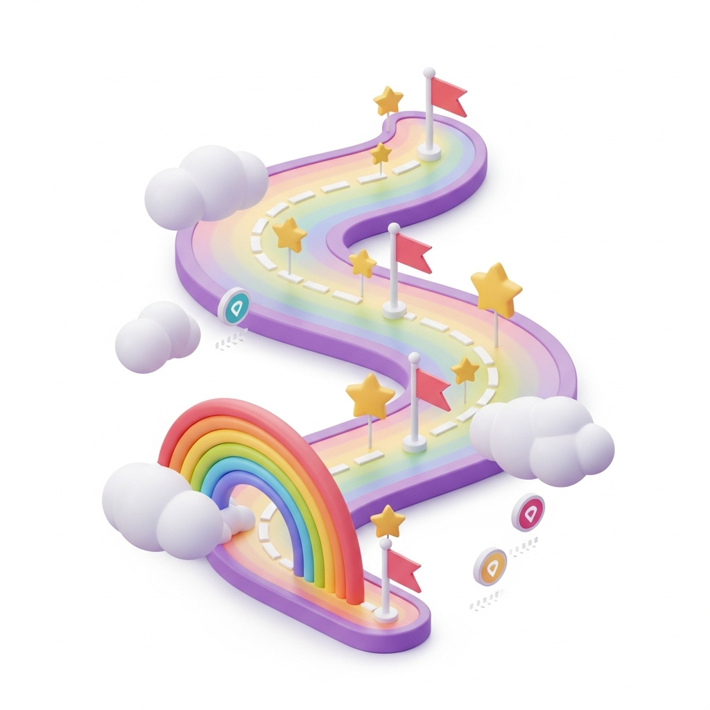 明確なロードマップ アイソメトリック